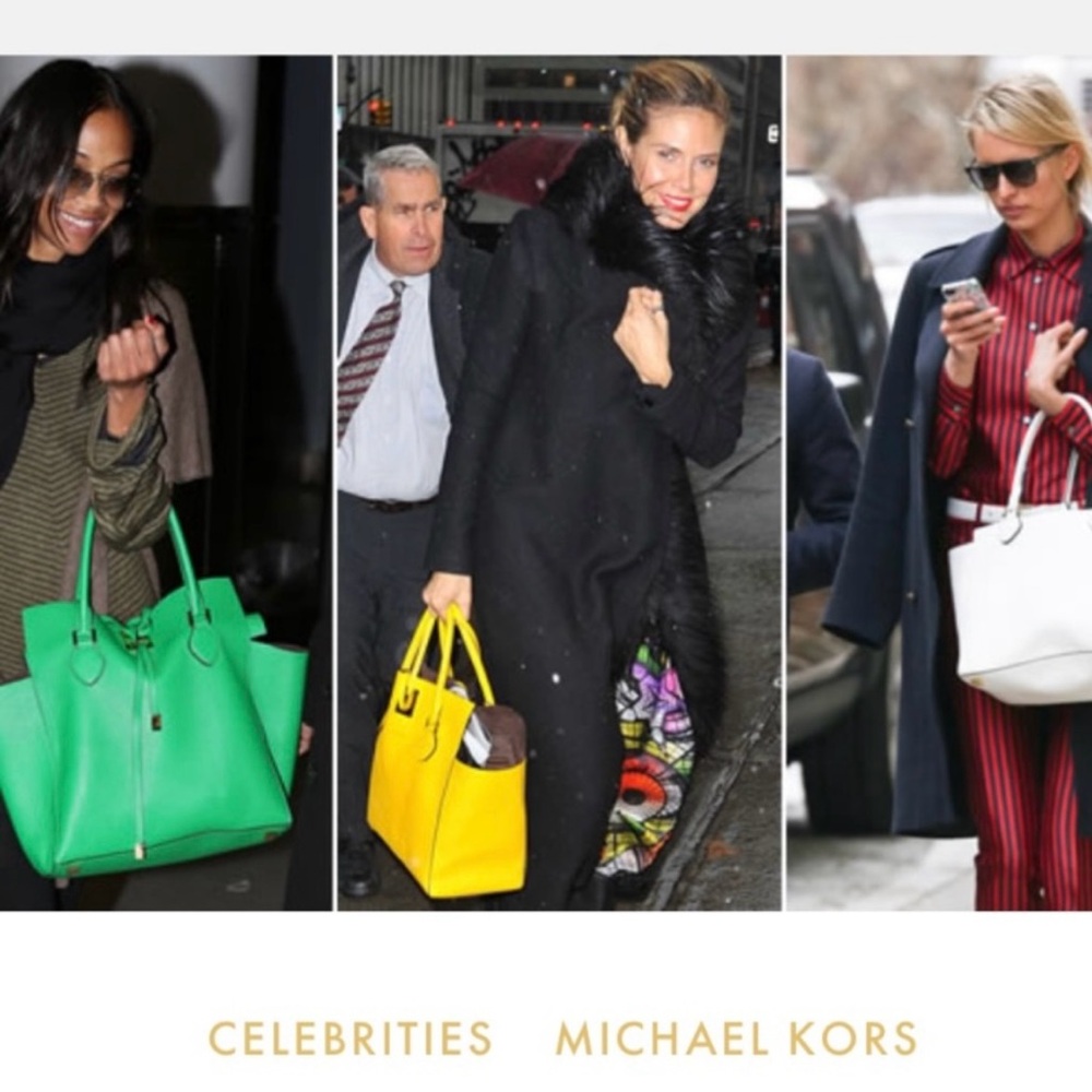 Rare Limited Edition Michael Kors Miranda White Leather/Shoulder Tote Bag EUC - Picture 9 of 16